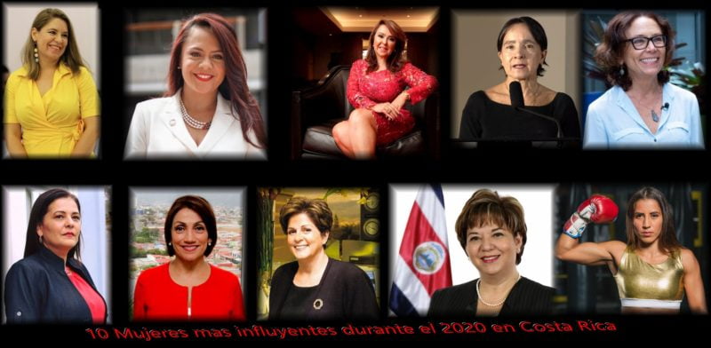 10 Mujeres mas influyentes en Costa Rica 2020