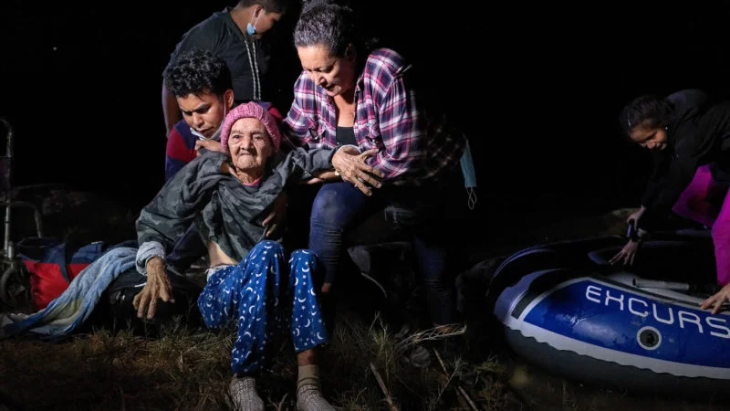 Migrants Cross Into Texas From Mexico
