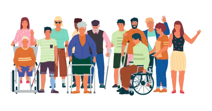 Ilustración de un grupo diverso de personas