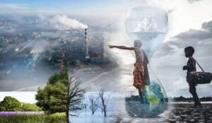 Composición visual sobre los efectos del cambio climático