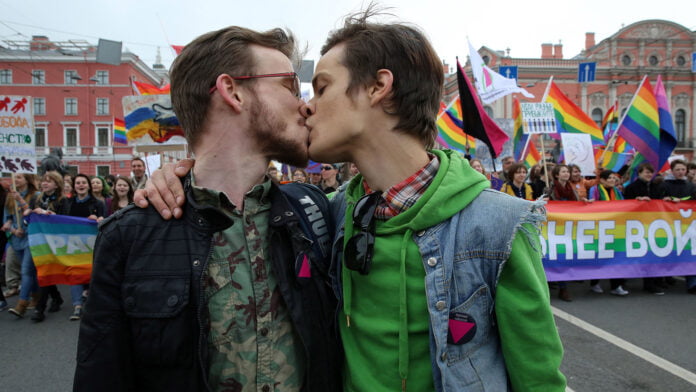 May Day demonstration in St Petersburg, Russia - 01 May 2014