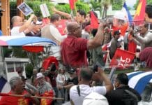 Cubanos protestaron bajo amenazas en Costa Rica Protesta de cubanos en San José, Costa Rica. Foto/Aracelly Sequeira-Informativo JBS