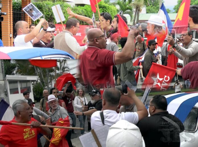 Protesta de cubanos en San José, Costa Rica. Foto/Aracelly Sequeira-Informativo JBS
