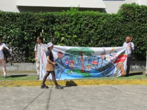 Protesta de cubanos en conmemoración de los 77 años de la declaracion Universal del los Derechos Humanos /Foto-Aracelly Sequeira_InformativoJBS